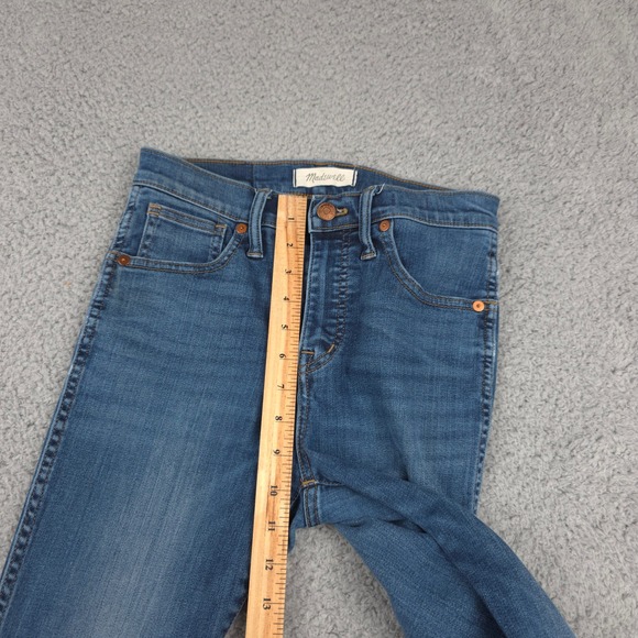 Madewell Womens‎ Skinny Jeans Size 26 10" High Rise Skinny Med Wash Denim Casual - Picture 6 of 10